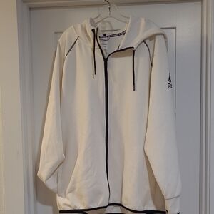 Reebok Men's White Zip-Up Hoodie